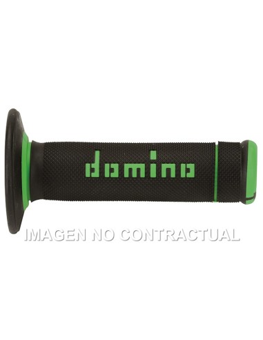 PUñOS DOMINO OFF ROAD X-TREME NEGRO - VERDE CERRADOS D 22 MM