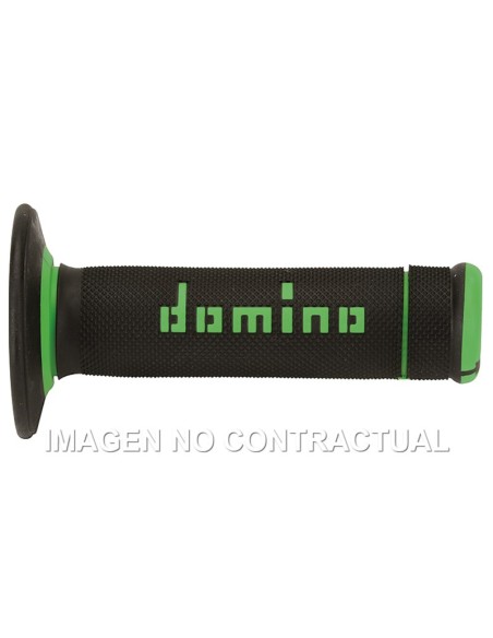 PUñOS DOMINO OFF ROAD X-TREME NEGRO - VERDE CERRADOS D 22 MM