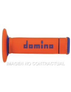 PUñOS DOMINO OFF ROAD X-TREME NARANJA - AZUL CERRADOS D 22 M