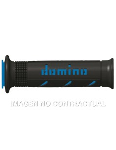 PUñOS DOMINO XM2 SUPER SOFT NEGRO - AZUL ABIERTOS D 22 MM L