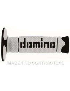 PUñOS DOMINO DSH OFF ROAD BLANCO - NEGRO CERRADOS D 22 MM L