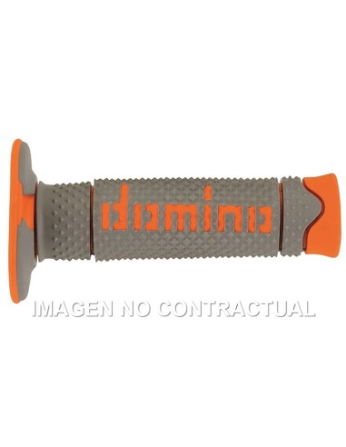 PUñOS DOMINO DSH OFF ROAD GRIS - NARANJA CERRADOS D 22 MM L