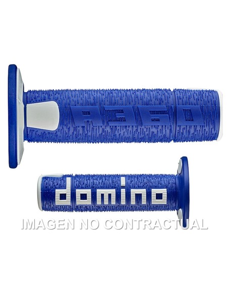 PUñOS DOMINO OFF ROAD RPS AZUL - BLANCO ABIERTOS D 22 MM L 1
