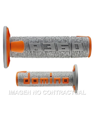 PUñOS DOMINO OFF ROAD RPS GRIS - NARANJA ABIERTOS D 22 MM L