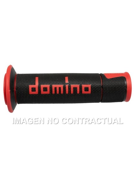 PUñOS DOMINO ON ROAD RACING NEGRO/ROJO ABIERTOS D 22 MM L 12