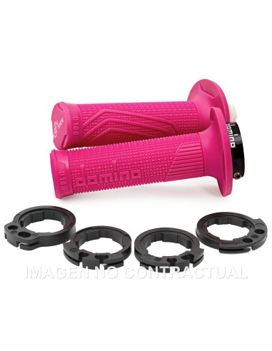 PUÑOS DOMINO D100 CON POLEAS COLOR FUCSIA