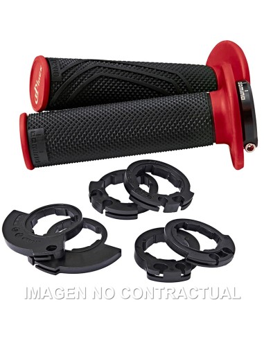 PUÑOS DOMINO D200 NEGRO - ROJO