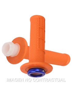 PUÑOS UP DESIGN HOLESHOT MX LOCK ON NARANJA 22/24 120 MM