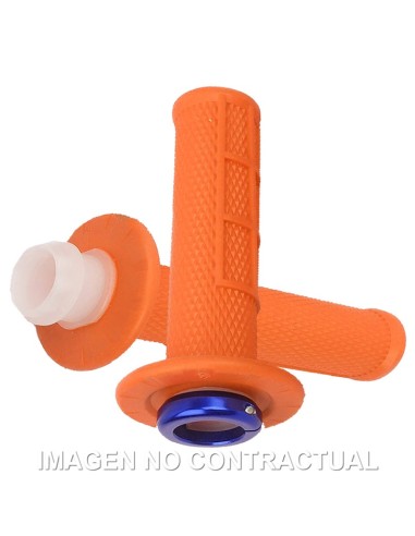 PUÑOS UP DESIGN HOLESHOT MX LOCK ON NARANJA 22/24 120 MM