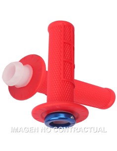 PUÑOS UP DESIGN HOLESHOT MX LOCK ON ROJO 22/24 120 MM