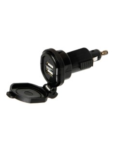 DIN TECH CARGADOR BATERIA 2 PUERTOS USB 2700 MA 12/32V