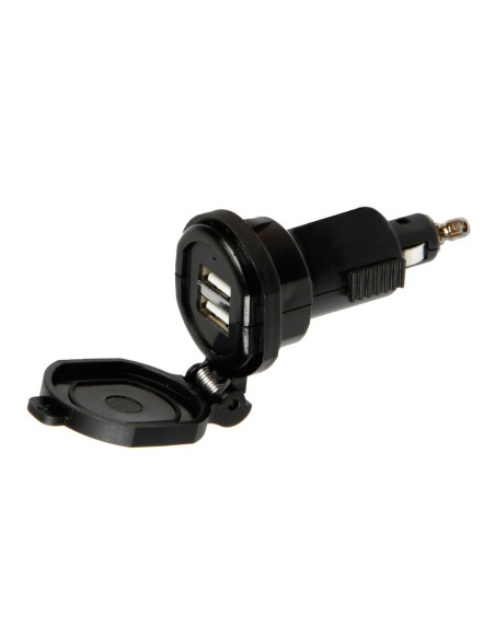 DIN TECH CARGADOR BATERIA 2 PUERTOS USB 2700 MA 12/32V