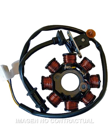 STATOR MITSUBA 8 POLOS 12V 140W CON PICK-UP (MOTOR PEUGEOT)