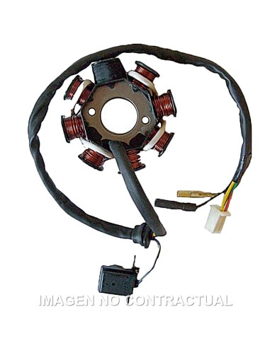 STATOR SGR 8 POLOS CON PICK-UP EXTERNO CON BASE Y BOBINA ALI