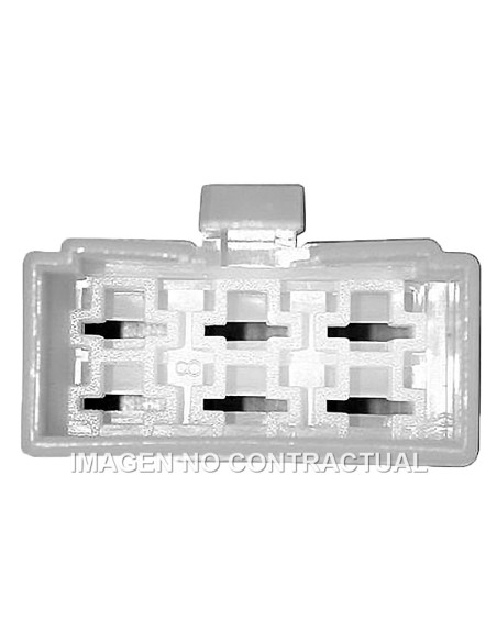 CONECTOR RECTANGULAR HEMBRA CON LENGUETA PARA 6 CONCTORES FA