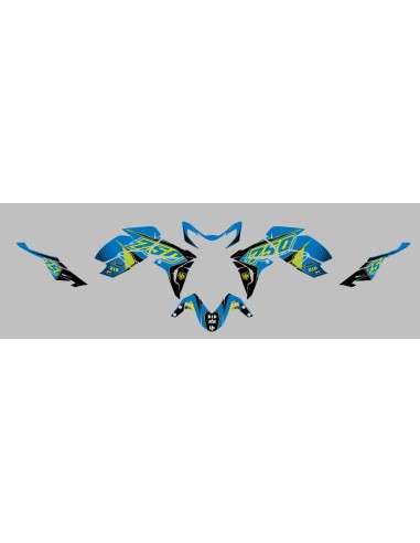 KIT DECO UP MAXIMIZE AZUL-AMARILLO SUZUKI GSR750