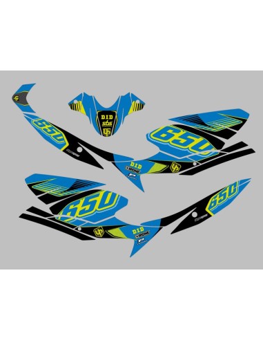 KIT DECO UP MAXIMIZE AZUL-AMARILLO SUZUKI SV650