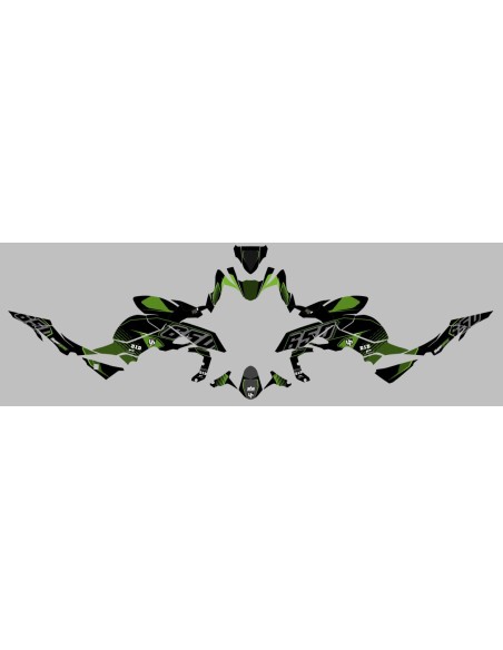 KIT DECO UP MAXIMIZE NEGRO-VERDE KAWASAKI Z650
