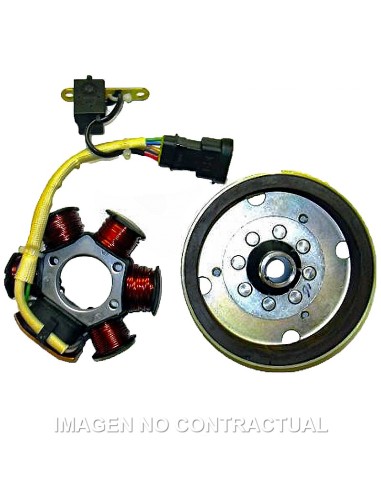 VOLANTE MAGNETICO 6 POLOS 12V 90W (MOTOR PIAGGIO 50 2T 'HI-