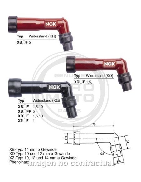 PIPA DE BUJIA NGK XB05F