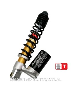 AMORTIGUADOR DELANTERO YSS GAS ECO LINE C/BOTELLA INFERIOR VESPA PRIMAVERA 50