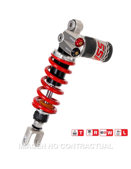 AMORTIGUADOR TRASERO YSS GAS TOP LINE C/BOTELLA SUPERIOR HONDA CBR250RR