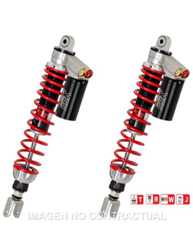 JUEGO AMORTIGUADORES TRASEROS YSS GAS TOP LINE C/BOTELLA SUPERIOR HONDA NEW FORZA 300