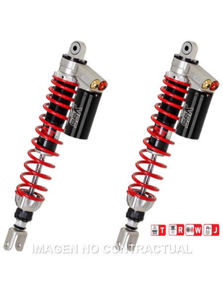 JUEGO AMORTIGUADORES TRASEROS YSS GAS TOP LINE C/BOTELLA SUPERIOR HONDA NEW FORZA 300