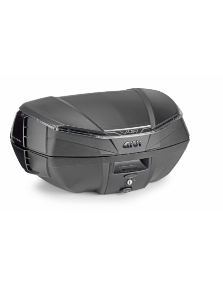 MALETA MK 49L V49/AIR NEGRO BASE CATADIOPTRICO AHUMADO-COVER NEGRA- ALETA LATERAL NEGRA