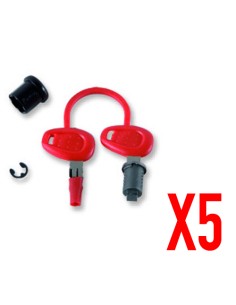 RM KIT CIERRE STANDARD UNIFICA R 5 MALETAS LL/ROJO