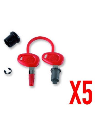 RM KIT CIERRE STANDARD UNIFICA R 5 MALETAS LL/ROJO