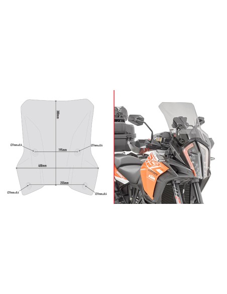 CUPULA P/KITAO KTM SUPER ADV S 1290 17