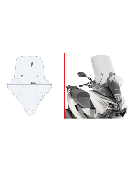 PARABRISAS P/KITA KYMCO XTOWN 125-300 CITY 2020