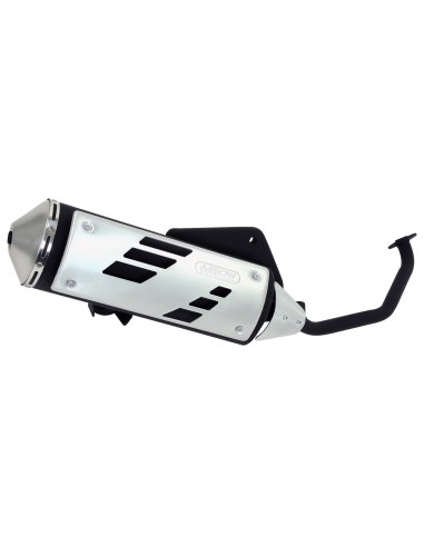 COLECTOR + KIT DE ESCAPE URBAN DARK ALUMINUM CON TAPA FINAL DE ACERO INOXIDABLE NEGRO APRILIA SR 200GT '222