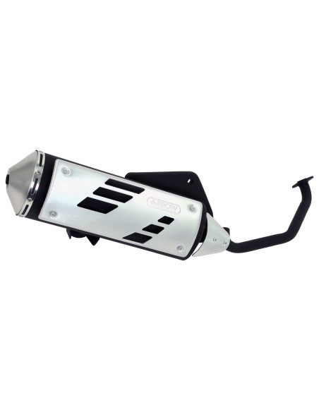COLECTOR + KIT DE ESCAPE URBAN DARK ALUMINUM CON TAPA FINAL DE ACERO INOXIDABLE NEGRO APRILIA SR 200GT '222