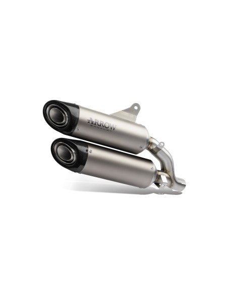 KIT DE SILENCIADOR DERECHO/IZQUIERDO DE TITANIO "OSCURO" + CONECTOR DE ACERO INOXIDABLE PARA DUCATI PANIGALE V2/V2S E5+ 2025