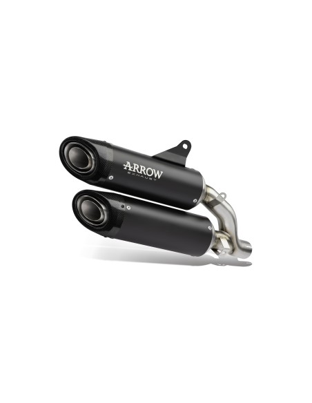 KIT DE SILENCIADOR DERECHO/IZQUIERDO DE TITANIO "OSCURO" + CONECTOR DE ACERO INOXIDABLE PARA DUCATI PANIGALE V2/V2S E5+ 2025