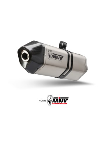 Mivv Slip-On Speed edge St. Steel con tapa carbono BMW F 800 GS 2024-26