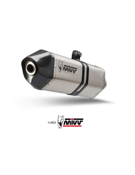 Mivv Slip-On Speed edge St. Steel con tapa carbono BMW F 800 GS 2024-26