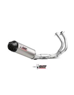 Mivv Escape Completo 2x1 OVAL TITANIUM con Tapa Carbono KAWASAKI NINJA 650 / Z650 2024-26