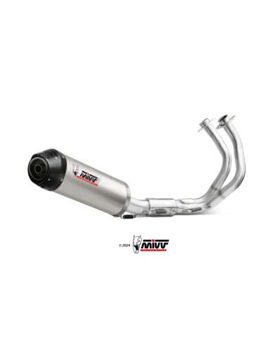 Mivv Escape Completo 2x1 OVAL TITANIUM con Tapa Carbono KAWASAKI NINJA 650 / Z650 2024-26