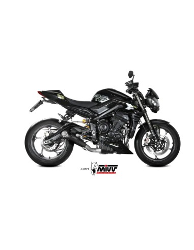 Mivv Escape Completo 3x1 X-M5 BLACK TRIUMPH STREET TRIPLE 765 R / RS 2025-26