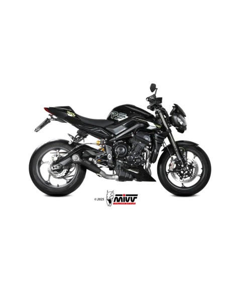 Mivv Escape Completo 3x1 X-M5 BLACK TRIUMPH STREET TRIPLE 765 R / RS 2025-26