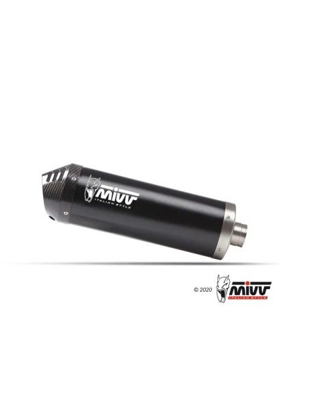 Mivv Slip-On Oval Black con Tapa de Carbono Triumph Tiger 850 Sport 2021-25