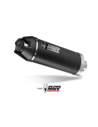 Mivv Escape Completo 3x1 AK-1 CARBON con Tapa Carbono YAMAHA MT-09 / SP / FZ-09 2024-26 / R9 2025-26