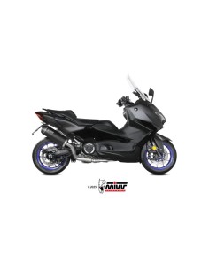 Mivv Escape Completo 2x1 OVAL Black con tapa de carbono Yamaha T-MAX 560 2025