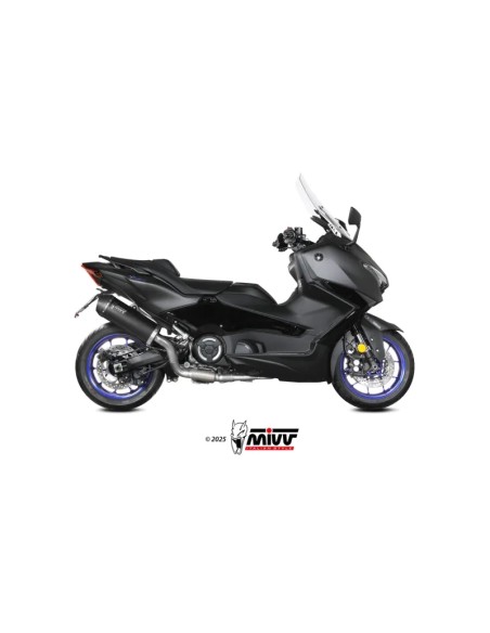 Mivv Escape Completo 2x1 OVAL Black con tapa de carbono Yamaha T-MAX 560 2025